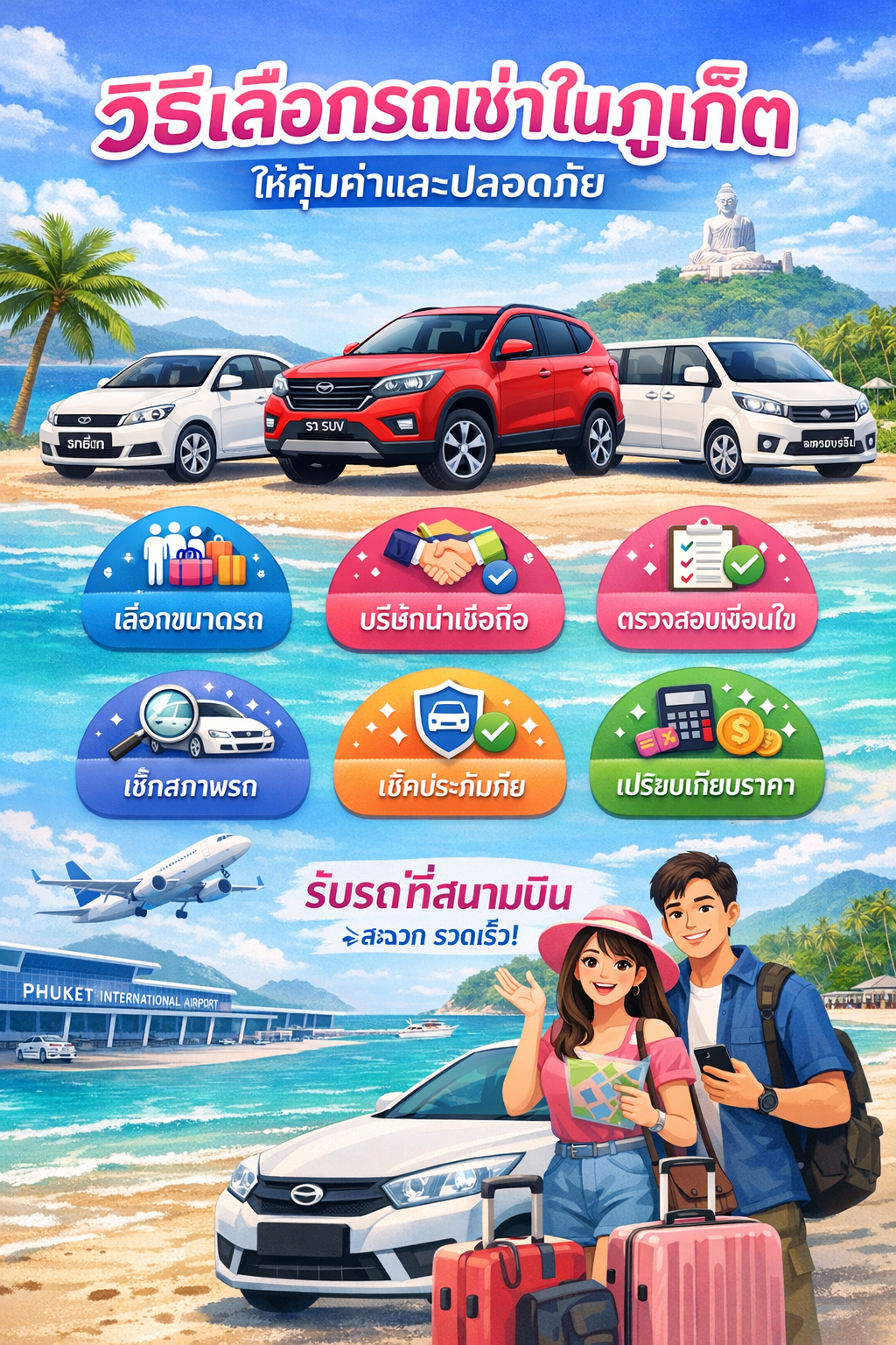 วิธีเลือกรถเช่าในภูเก็ต ให้คุ้มค่าและปลอดภัย