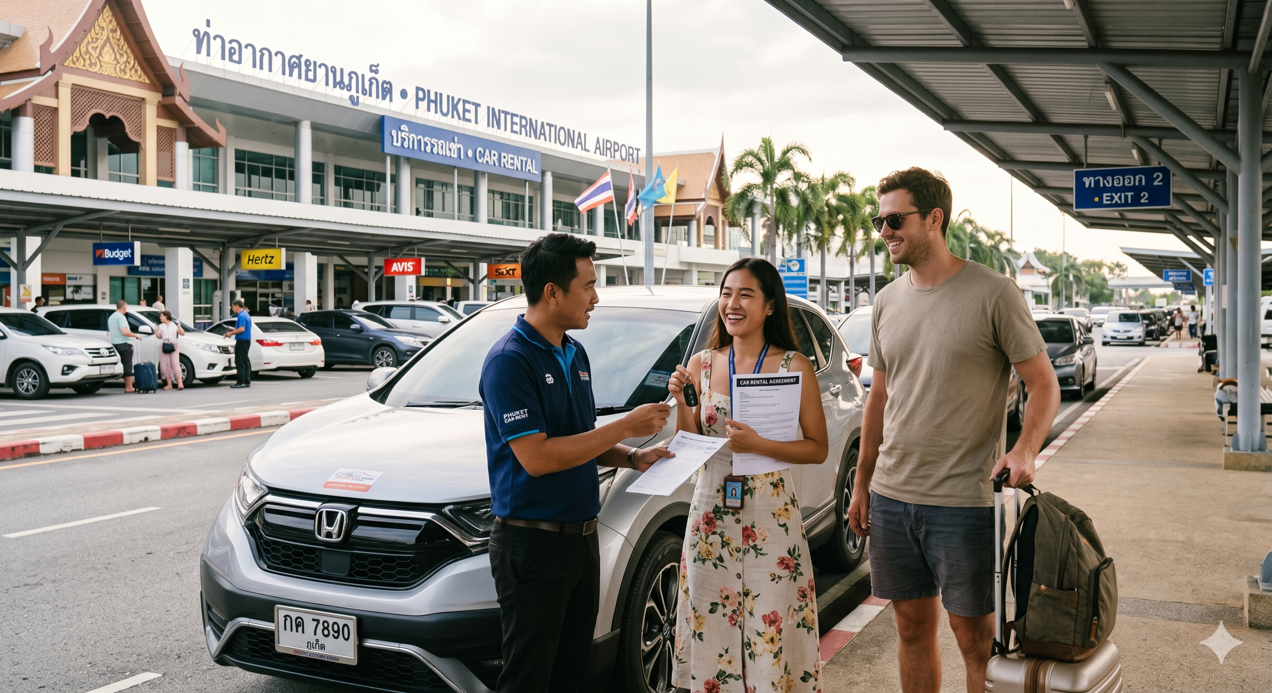 บริการรถเช่าภูเก็ต สนามบิน รับรถสะดวกพร้อมพนักงานดูแลหน้าอาคารผู้โดยสาร