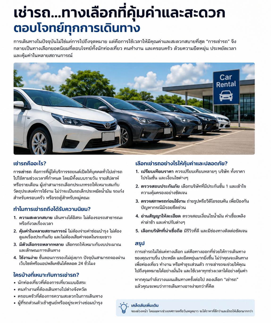 รถเช่าภูเก็ตจากต้นรถเช่า มีรถยนต์ให้เลือกหลายรุ่น จอดเรียงหน้าสำนักงานใกล้สนามบินภูเก็ต เหมาะสำหรับนักท่องเที่ยวที่ต้องการเดินทางสะดวกและอิสระ ชื่อรูปภาพ (Title) เช่ารถภูเก็ต-ต้นรถเช่า-ใกล้สนามบินภูเก็ต