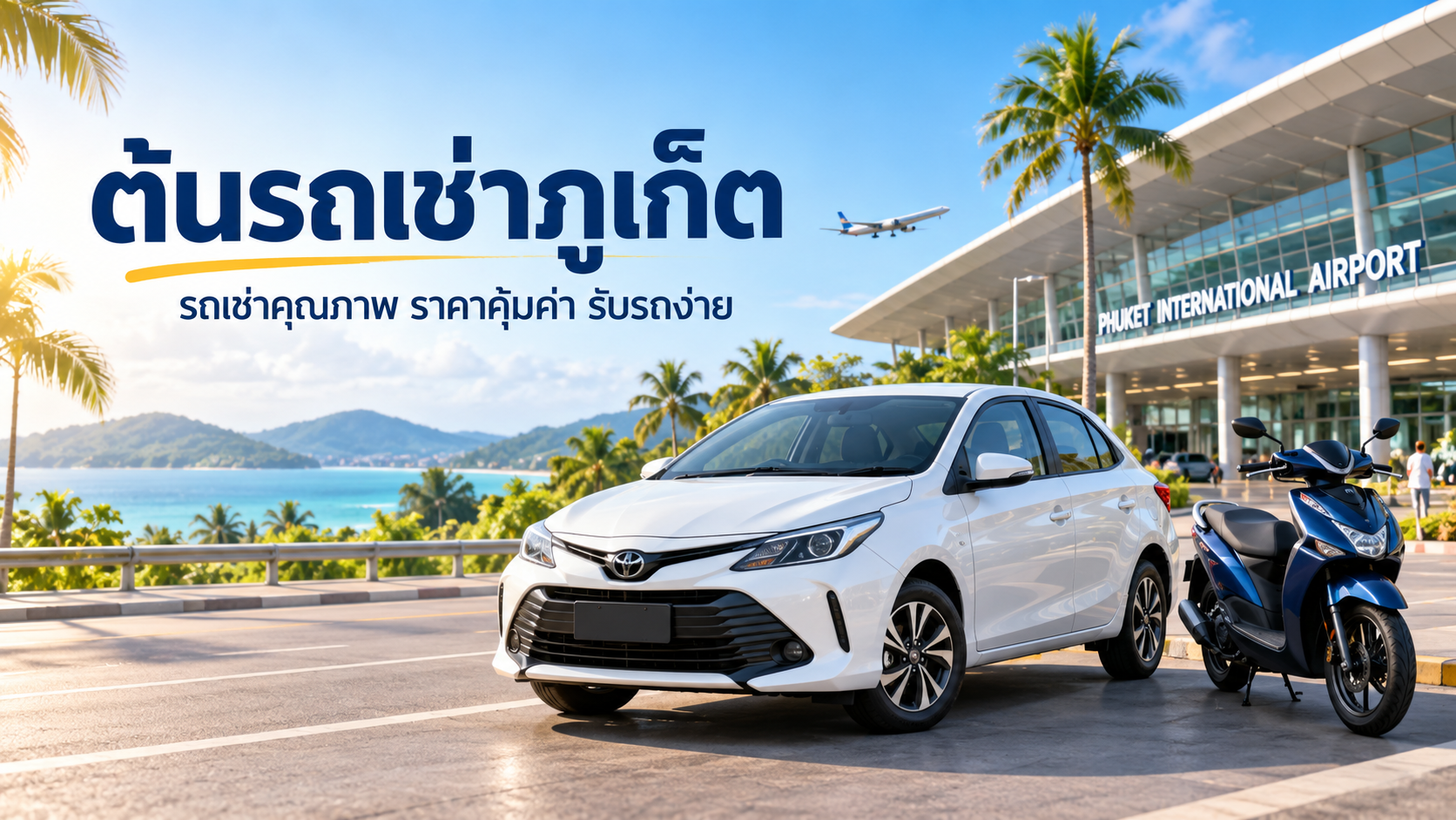 ต้นรถเช่าภูเก็ต บริการรถเช่าคุณภาพใกล้สนามบินภูเก็ต พร้อมรถยนต์และมอเตอร์ไซค์